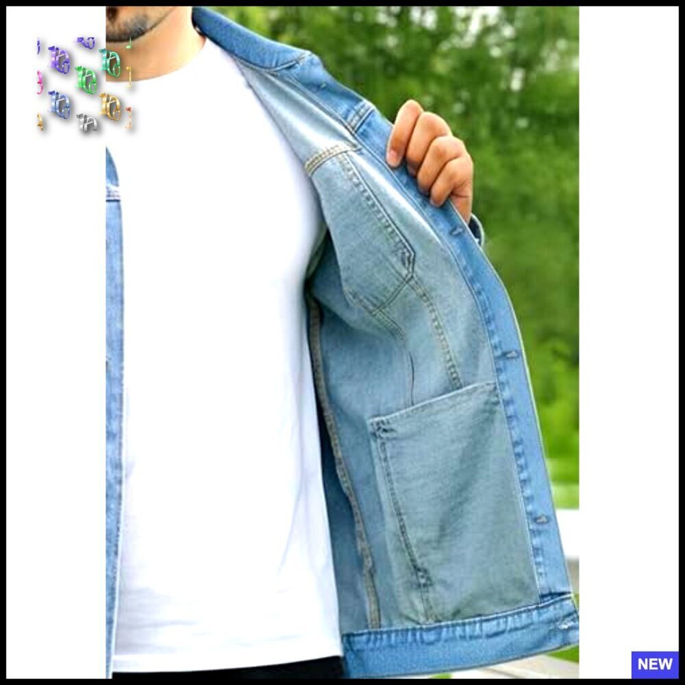 Vintage Denim Jacket Regular Fit Button Down Trucker Style Casual Outerwear - Picture 3 of 7
